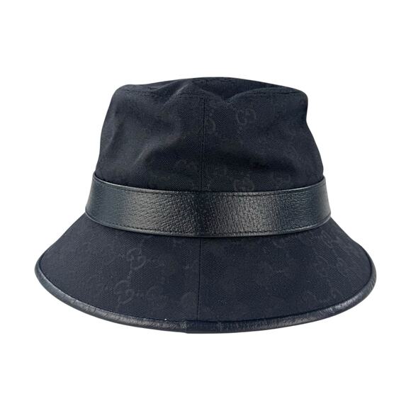 Gucci Monogram Black Bucket Hat